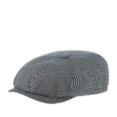 Кепка унисекс Stetson 68124018-PANELCAPSILK/COTTONGLENCHECK синяя/серая, р.62