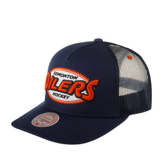 Бейсболка Mitchell & Ness HHSS5767-EDOYYPPPBLUE Edmonton Oilers NHL темно-синяя, one size Mitchell&Ness