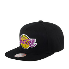 Бейсболка Mitchell & Ness HHSS5762-LALYYPPPBLCK Los Angeles Lakers NBA черная, one size Mitchell&Ness