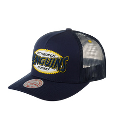 Бейсболка Mitchell & Ness HHSS5767-PPEYYPPPNAVY Pittsburgh Penguins темно-синяя, one size Mitchell&Ness