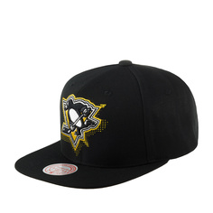 Бейсболка Mitchell & Ness HHSS6086-PPEYYPPPBLCK Pittsbugh Penguins NHL черная, one size Mitchell&Ness