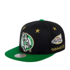 Бейсболка Mitchell & Ness 6HSSDX19024-BCEBKGNKGA Boston Celtics NBA черная, one size Mitchell&Ness