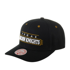 Бейсболка Mitchell & Ness HHSS5372-VGKYYPPPBLCK Vegas Golden Knights NHL черная, one size Mitchell&Ness