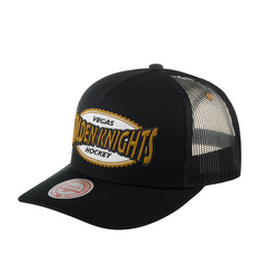 Бейсболка Mitchell & Ness HHSS5766-VGKYYPPPBLCK Vegas Golden Knights NHL черная, one size Mitchell&Ness