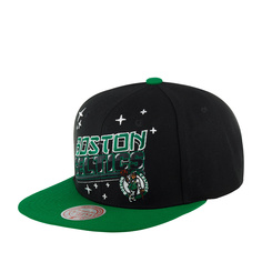 Бейсболка Mitchell & Ness HHSS5757-BCEYYPPPBLCK Boston Celtics NBA черная, one size Mitchell&Ness