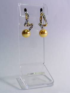 Серьги из бижутерного сплава Jenavi Локон, Swarovski/кристалл