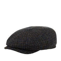 Кепка восьмиклинка унисекс Lierys 6880201 8-PANEL CAP HARRIS TWEED темно-серая, р. 56
