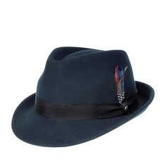 Шляпа унисекс Stetson 1148101 TRILBY WOOLFELT синяя, р. 55