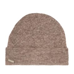 Шапка бини женская Seeberger 18454-0 TURN-UP BEANIE светло-коричневая, one size