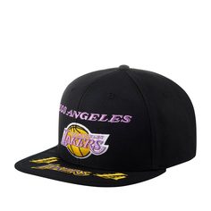 Бейсболка унисекс MITCHELL NESS HHSS2997-LALYYPPPBLCK Los Angeles Lakers NBA черная Mitchell&Ness