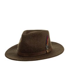 Шляпа унисекс Stetson 2198135 TRAVELLER WOOLFELT MIX темно-коричневая, р. 57