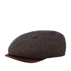 Кепка восьмиклинка унисекс Stetson 6870803 HATTERAS WOOL/COTTON коричневая, р. 59