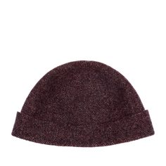 Шапка бини женская Seeberger 18466-0 BOILED WOOL BEANIE бордовая / песочная, one size