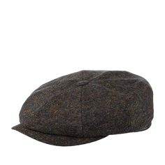 Кепка восьмиклинка унисекс Wigens 101732 NEWSBOY RETRO CAP коричневая, р. 57