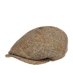 Кепка шестиклинка унисекс Stetson 6640508 6 PANEL CAP HARRIS TWEED бежевая/коричневая,р.57