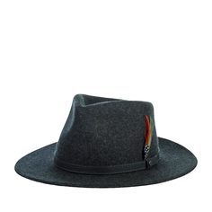 Шляпа унисекс Stetson 2198135 TRAVELLER WOOLFELT MIX темно-серая, р. 61