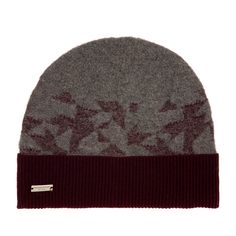 Шапка бини женская Seeberger 18202-0 TURN-UP BEANIE бордовая, one size