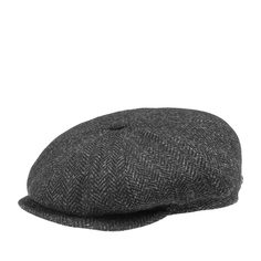 Кепка восьмиклинка унисекс Bailey 25212 GALVIN HERRINGBONE черная, р. 57