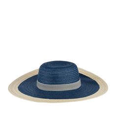 Шляпа женская BETMAR B1557H LORA синяя / бежевая, one size