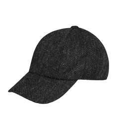 Бейсболка унисекс HANNA HATS Baseball Tweed BB2 черная, р. 57