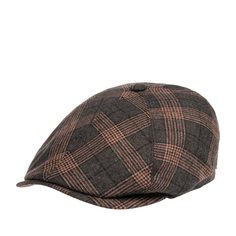 Кепка шестиклинка унисекс Stetson 6640203 6-PANEL CAP WOOL CHECK серая / рыжяя, р. 59