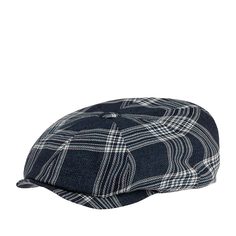 Кепка восьмиклинка унисекс Stetson 6840326 HATTERAS VIRGIN WOOL синяя / белая, р. 58
