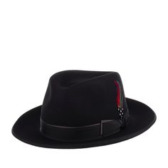 Шляпа унисекс Stetson 2118101 FEDORA WOOLFELT черная, р. 57