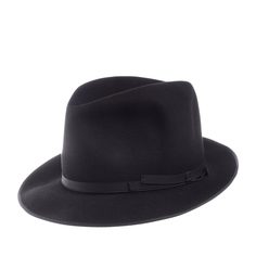 Шляпа мужская Borsalino 112836 ANELLO черная, р. 59