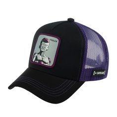 Бейсболка унисекс CAPSLAB CL/DBZ/1/FREB Dragon Ball Frieza черная / синяя, one size Capslab®