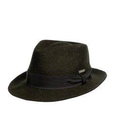 Шляпа женская Seeberger 70424-0 FELT FEDORA оливковая, р. 57