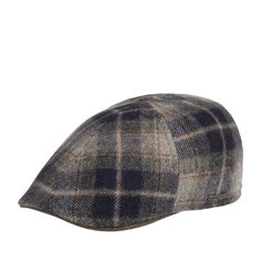 Кепка уточка унисекс Stetson 6610312 TEXAS LAMBSWOOL CHECK серая / синяя, р. 58