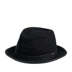 Шляпа унисекс Stetson 2190501 FEDORA WOOL темно-серая, р. 60