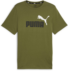 Футболка мужская PUMA ESS+ 2 Col Logo Tee зеленая L