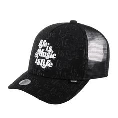 Бейсболка унисекс DJINNS HFT Cap IOI Music is Life черная, one size