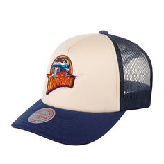 Бейсболка MITCHELL NESS 5HSSSH21323-GSWOFWH Golden State Warriors NBA бежевая/темно-синяя Mitchell&Ness