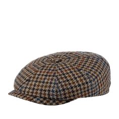Кепка восьмиклинка унисекс Stetson 6840213 HATTERAS HARRIS TWEED бежевая/коричневая, р. 60