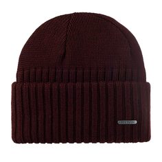Шапка бини унисекс Stetson 8519301 NORTHPORT темно-бордовая, one size