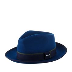 Шляпа унисекс Stetson 2198141 FEDORA WOOLFELT синяя, р. 59