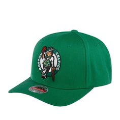 Бейсболка унисекс MITCHELL NESS HHSS3257-BCEYYPPPGREN Boston Celtics NBA зеленая, one size Mitchell&Ness