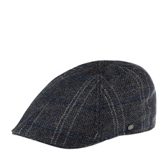 Кепка унисекс Lierys 6610504 DUCK CAP VIRGIN WOOL HERRINGBONE серая/синяя, р.57