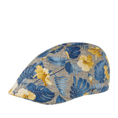 Кепка унисекс Lierys 6613908 DUCK CAP LINEN PRINT голубая/бежевая, р.61