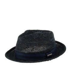 Шляпа унисекс Stetson 2198509 FEDORA RAFFIA CROCHET темно-синяя, р.55