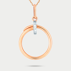 Подвеска из красного золота ДИАНА П-852, фианит