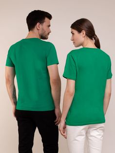 Футболка унисекс Uzcotton Premium зеленая 4XL