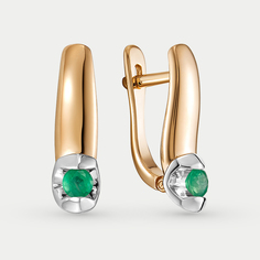 Серьги из красного золота VESNA 21768-151-11-00, изумруд
