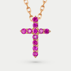 Бегунок из красного золота VESNA 31285-150-12-00, рубин