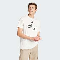 Футболка унисекс Adidas Graphic Print Tee белая S