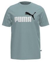 Футболка мужская PUMA ESS+ 2 Col Logo Tee голубая XS