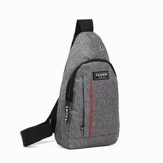 Сумка-слинг мужская NoBrand 9684110 серая, 30x16x5,5 см