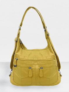 Сумка-рюкзак женская Dolphin 1.5225 желтая, 29х36х13 см